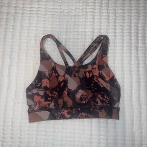 Lululemon Athletica Floral Sports Bra - Black and Pink